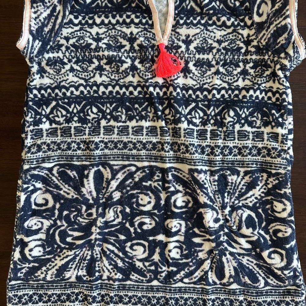 Navy and White Crewcuts bathing suit coverup